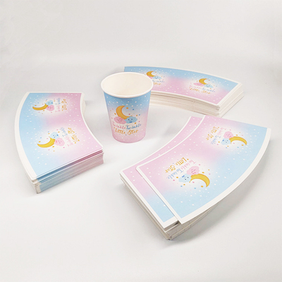 Disposable paper cup pieces